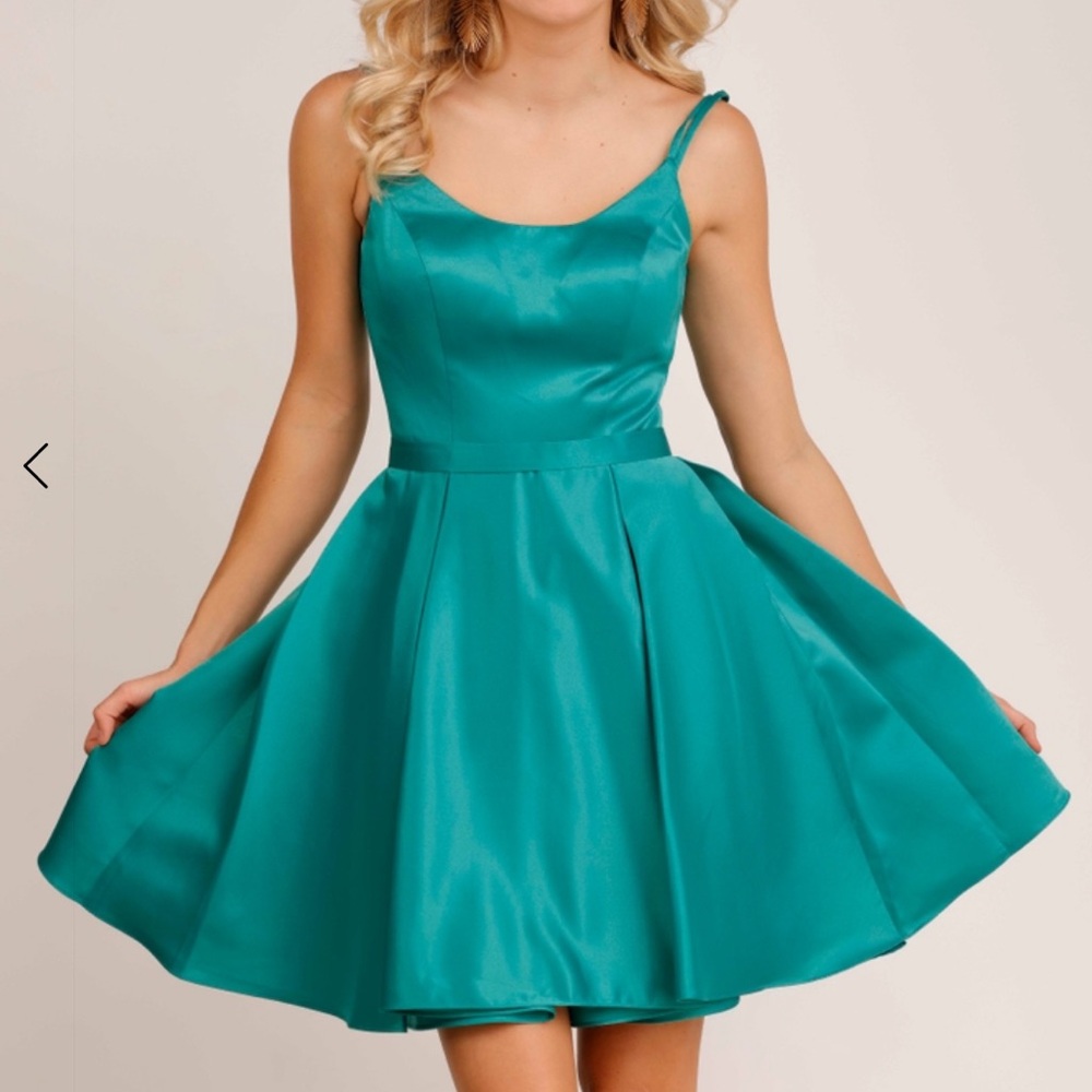 NWT Abby Paris Short Satin Formal Dress